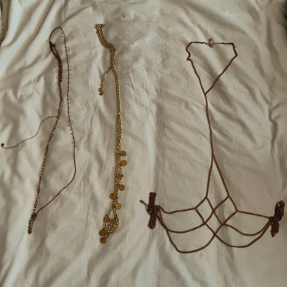 Bundle of 3 gold chains